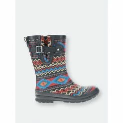 Western Chief Women's Country Stripe Mid Rain Boot Boots Gray