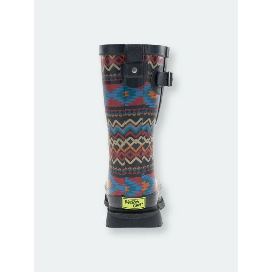 Western Chief Women's Country Stripe Mid Rain Boot Boots Gray 7 Western Chief Women's Country Stripe Mid Rain Boot Boots Gray - Image 7