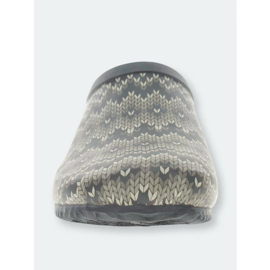 Western Chief Women's Fair Isle Clog Mules & Slides Taupe 4 Western Chief Women's Fair Isle Clog Mules & Slides Taupe - Image 4