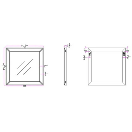 Camden Isle Dartmouth 19.5 In. X 19.5 In. Casual Square Classic Accent Mirror Lighting & Mirrors - Image 4