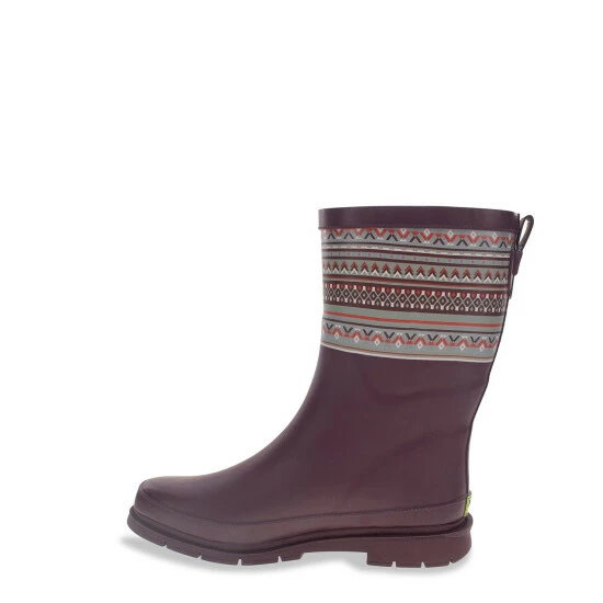 Western Chief Women's Craft Top Pop Mid Rain Boot - Maroon Boots 3 Western Chief Women's Craft Top Pop Mid Rain Boot - Maroon Boots - Image 3