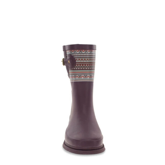 Western Chief Women's Craft Top Pop Mid Rain Boot - Maroon Boots 4 Western Chief Women's Craft Top Pop Mid Rain Boot - Maroon Boots - Image 4
