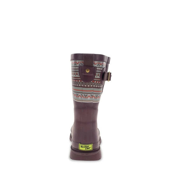 Western Chief Women's Craft Top Pop Mid Rain Boot - Maroon Boots 6 Western Chief Women's Craft Top Pop Mid Rain Boot - Maroon Boots - Image 6