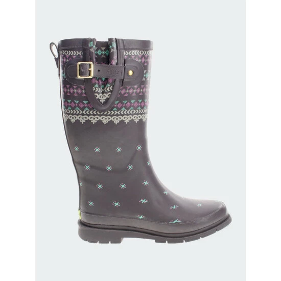 Western Chief Women's Doily Pop Tall Rain Boot - Brown Boots 1 Western Chief Women's Doily Pop Tall Rain Boot - Brown Boots