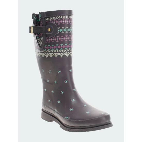 Western Chief Women's Doily Pop Tall Rain Boot - Brown Boots 2 Western Chief Women's Doily Pop Tall Rain Boot - Brown Boots - Image 2