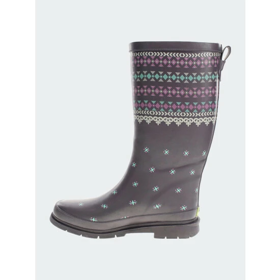 Western Chief Women's Doily Pop Tall Rain Boot - Brown Boots 3 Western Chief Women's Doily Pop Tall Rain Boot - Brown Boots - Image 3
