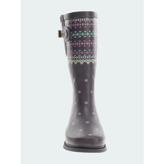 Western Chief Women's Doily Pop Tall Rain Boot - Brown Boots 4 Western Chief Women's Doily Pop Tall Rain Boot - Brown Boots - Image 4
