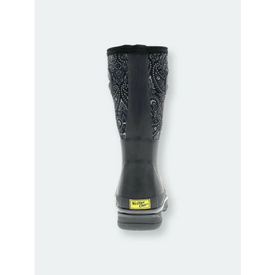 Western Chief Women's Bandana Neoprene Mid Boot - Black Boots 4 Western Chief Women's Bandana Neoprene Mid Boot - Black Boots - Image 4