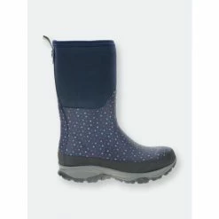 Western Chief Women's Dainty Dot Neoprene Mid Boot - Navy Boots