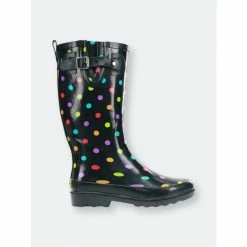 Western Chief Women's Dot City Rain Boot - Black Boots