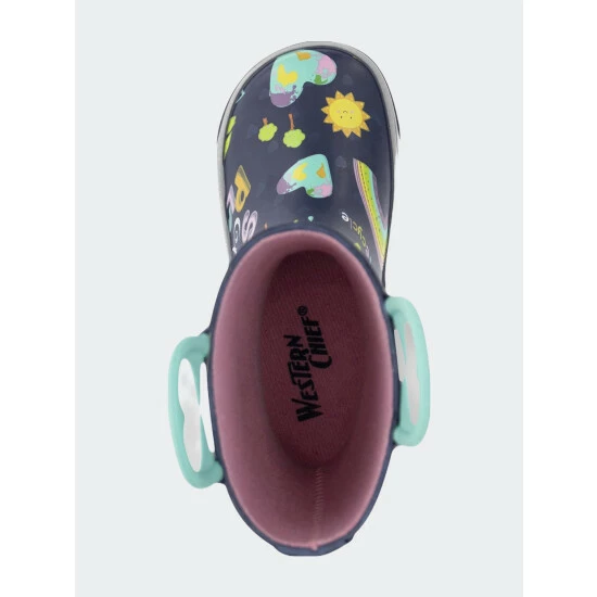 Western Chief Kids Save Our Planet Rain Boot Apparel Navy - Image 6