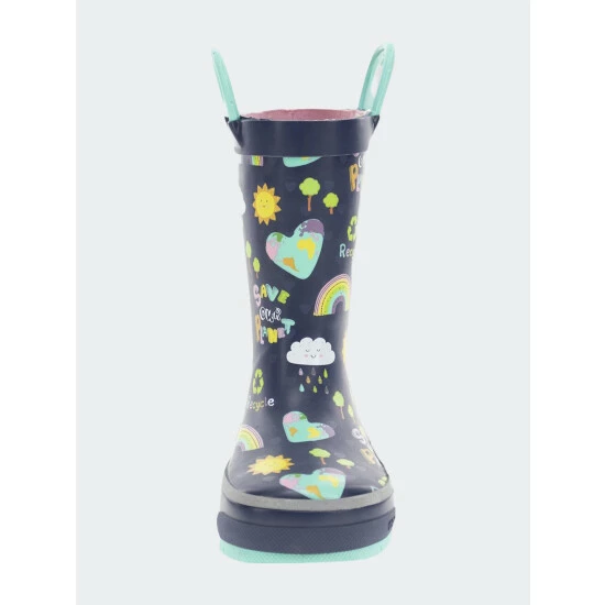 Western Chief Kids Save Our Planet Rain Boot Apparel Navy - Image 8