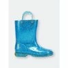 Western Chief Kids Glitter Rain Boots Apparel Turquoise