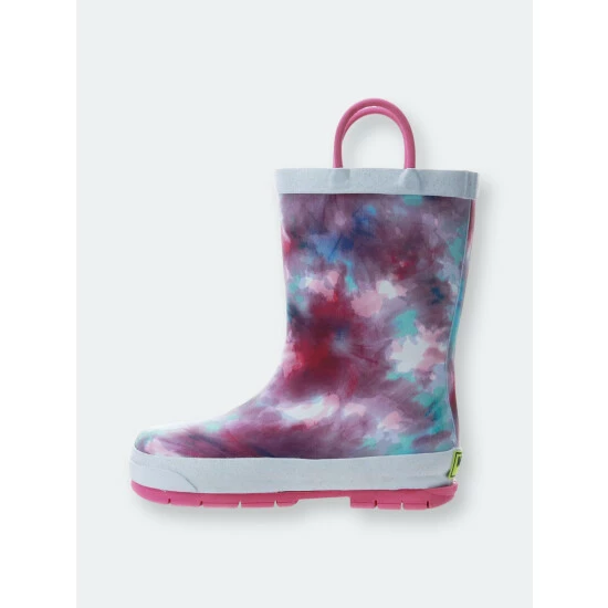 Western Chief Kids Tie Dye Rain Boot - Fuschia Apparel Fuchsia - Image 2
