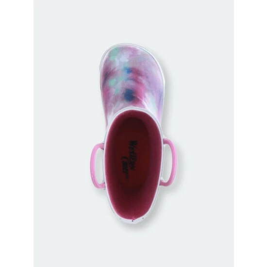 Western Chief Kids Tie Dye Rain Boot - Fuschia Apparel Fuchsia - Image 6