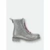 Western Chief Kids Glitter Combat Boot Apparel Silver