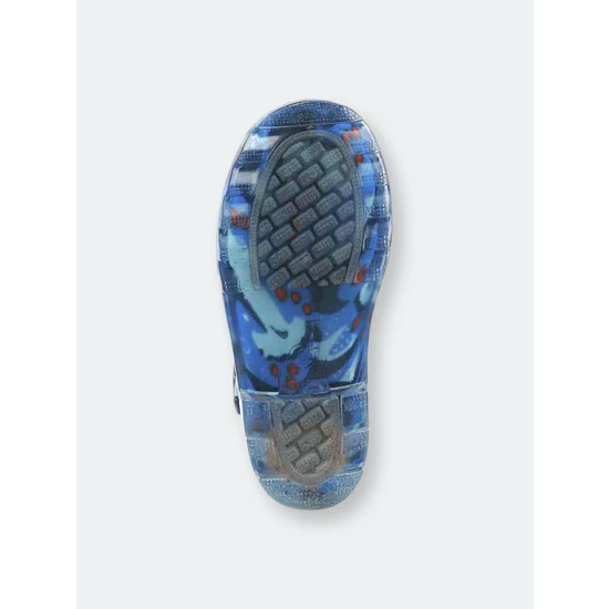 Western Chief Kids Shark Chase Lighted Rain Boot Apparel Blue - Image 6