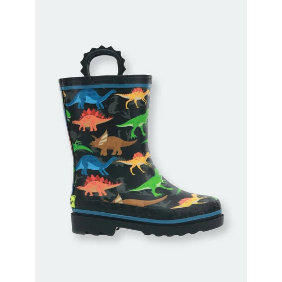 Western Chief Kids Dino World Rain Boots Apparel Black 1 Western Chief Kids Dino World Rain Boots Apparel Black
