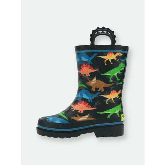 Western Chief Kids Dino World Rain Boots Apparel Black 3 Western Chief Kids Dino World Rain Boots Apparel Black - Image 3