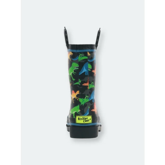 Western Chief Kids Dino World Rain Boots Apparel Black 7 Western Chief Kids Dino World Rain Boots Apparel Black - Image 7
