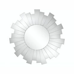 Camden Isle Soleil 29.625" X 29.625" Casual Sunburst Framed Classic Accent Mirror Lighting & Mirrors Clear