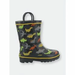 Western Chief Kids Dino Dash Rain Boot - Charcoal Apparel