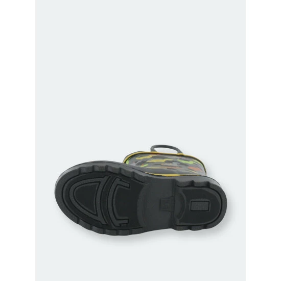 Western Chief Kids Dino Dash Rain Boot - Charcoal Apparel 4 Western Chief Kids Dino Dash Rain Boot - Charcoal Apparel - Image 4