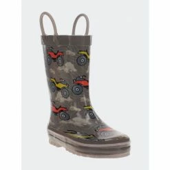 Western Chief Kids 4-Wheeler Rain Boot Shoes Brown