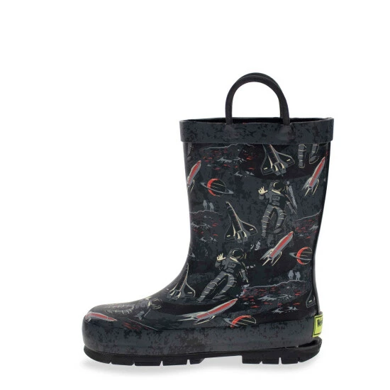 Western Chief Kids Space Tour Rain Boot Shoes Charcoal 3 Western Chief Kids Space Tour Rain Boot Shoes Charcoal - Image 3