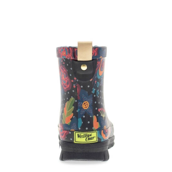 Western Chief Women's Boho Bloom Shorty Chelsea Boot Boots Black - Image 4