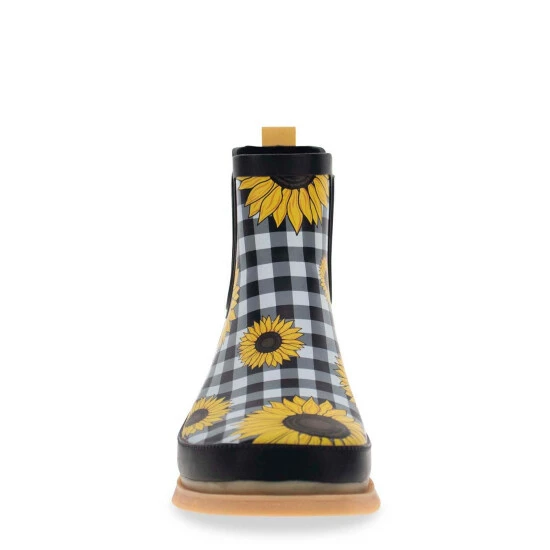 Western Chief Women's Sunny Flowers Chelsea Boot Boots Black 3 Western Chief Women's Sunny Flowers Chelsea Boot Boots Black - Image 3