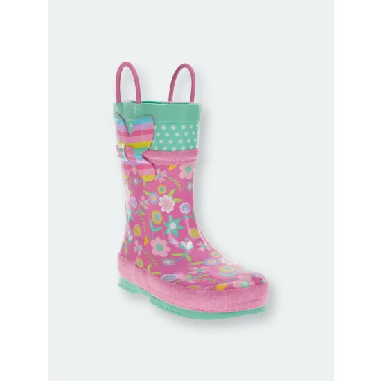 Western Chief Kids Flutter Rain Boot - Pink Boots - Image 2