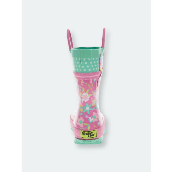 Western Chief Kids Flutter Rain Boot - Pink Boots - Image 3