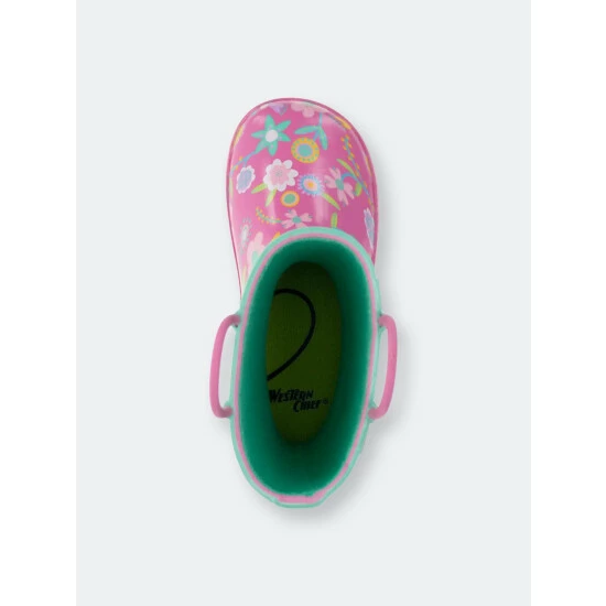 Western Chief Kids Flutter Rain Boot - Pink Boots - Image 7
