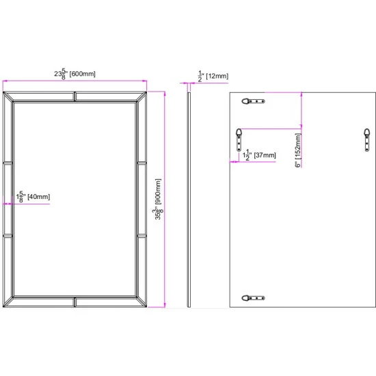Camden Isle Divvy 24 In. X 36 In. Casual Rectangle Framed Classic Accent Mirror Lighting & Mirrors 4 Camden Isle Divvy 24 In. X 36 In. Casual Rectangle Framed Classic Accent Mirror Lighting & Mirrors - Image 4