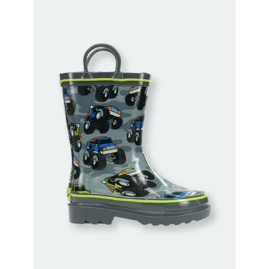 Western Chief Kids Monster Truck Rain Boot - Charcoal Apparel 1 Western Chief Kids Monster Truck Rain Boot - Charcoal Apparel