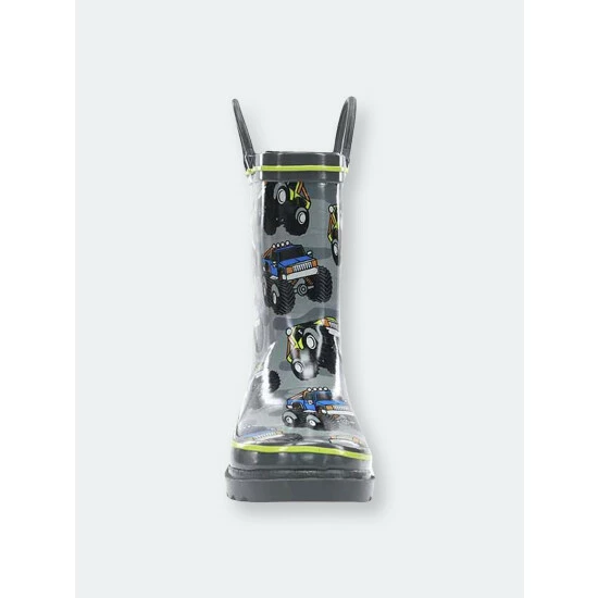 Western Chief Kids Monster Truck Rain Boot - Charcoal Apparel 3 Western Chief Kids Monster Truck Rain Boot - Charcoal Apparel - Image 3