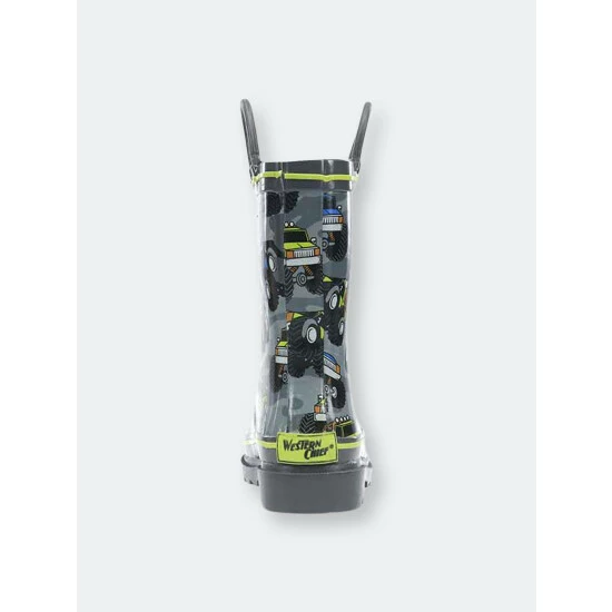 Western Chief Kids Monster Truck Rain Boot - Charcoal Apparel 5 Western Chief Kids Monster Truck Rain Boot - Charcoal Apparel - Image 5