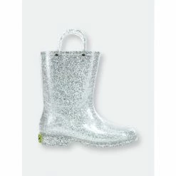 Western Chief Kids Glitter Rain Boots Apparel Silver