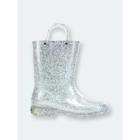 Western Chief Kids Glitter Rain Boots Apparel Silver