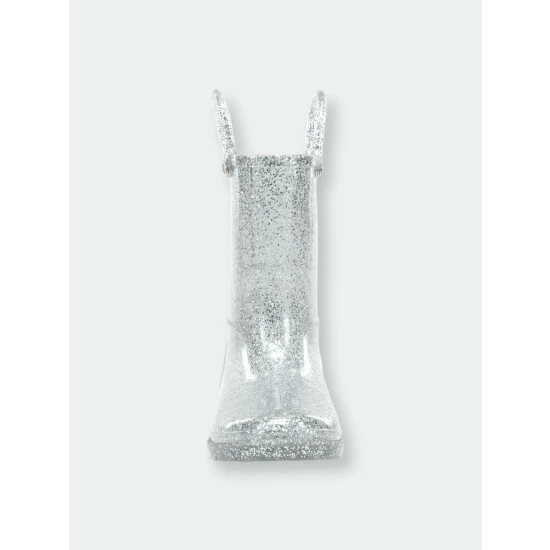 Western Chief Kids Glitter Rain Boots Apparel Silver - Image 3
