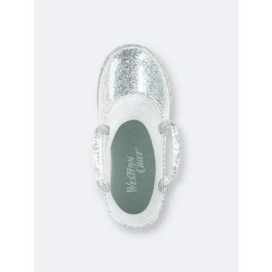 Western Chief Kids Glitter Rain Boots Apparel Silver - Image 6