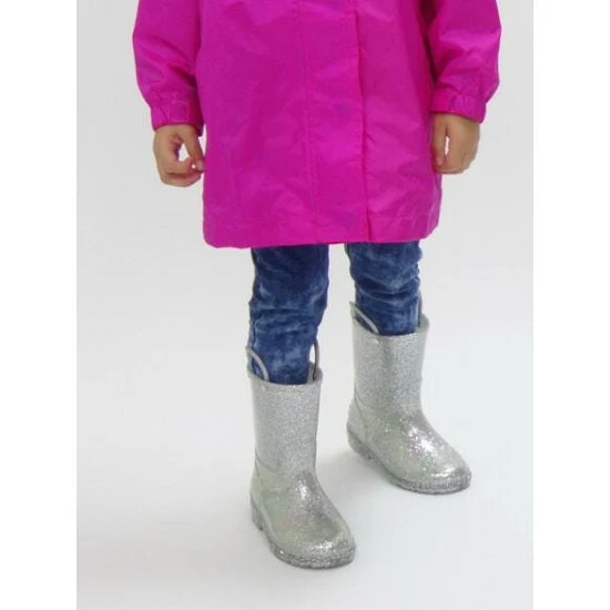 Western Chief Kids Glitter Rain Boots Apparel Silver - Image 8