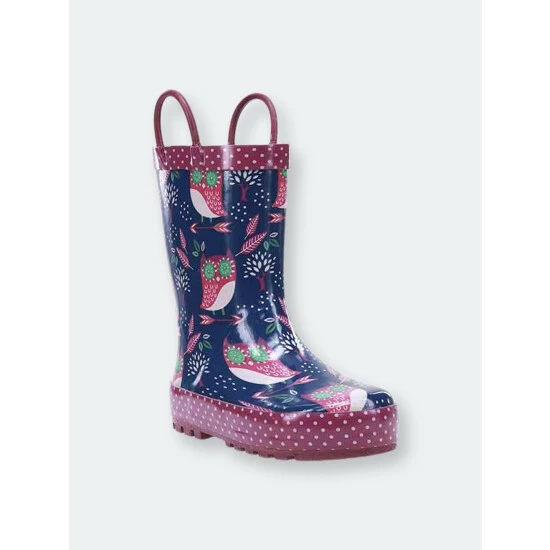 Western Chief Kids Owl Dream Rain Boot Apparel Navy 2 Western Chief Kids Owl Dream Rain Boot Apparel Navy - Image 2