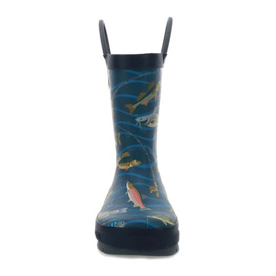 Western Chief Kids Gone Fish'n Rain Boot Shoes Navy 5 Western Chief Kids Gone Fish'n Rain Boot Shoes Navy - Image 5