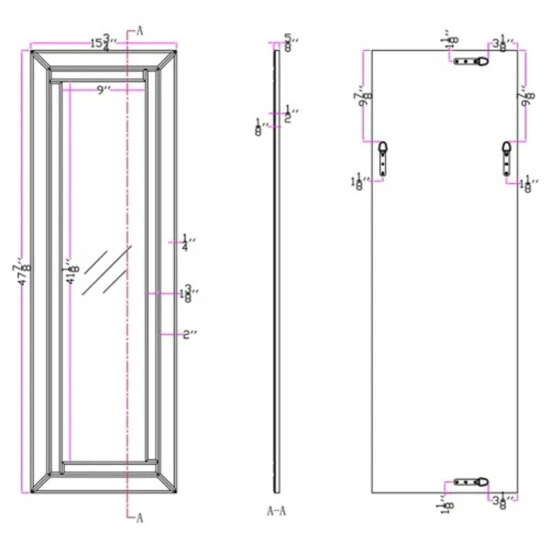 Camden Isle Lincoln 16" X 48" Casual Rectangle Classic Accent Mirror Lighting & Mirrors Clear 5 Camden Isle Lincoln 16" X 48" Casual Rectangle Classic Accent Mirror Lighting & Mirrors Clear - Image 5