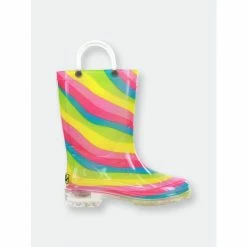 Western Chief Kids Rainbow Lighted Rain Boot Apparel Multi