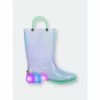 Western Chief Kids Glitter Ombre Lighted Rain Boot Apparel Teal