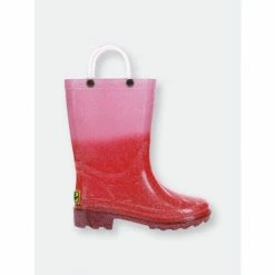 Western Chief Kids Ombre Sparkle Lighted Rain Boot Apparel Pink