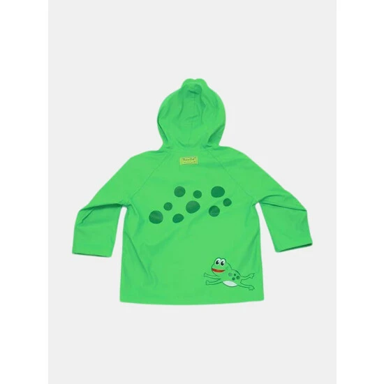 Western Chief Kids Frog Rain Coat Apparel Green 3 Western Chief Kids Frog Rain Coat Apparel Green - Image 3